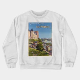 Les Pyrénées France Vintage Poster 1899 Crewneck Sweatshirt